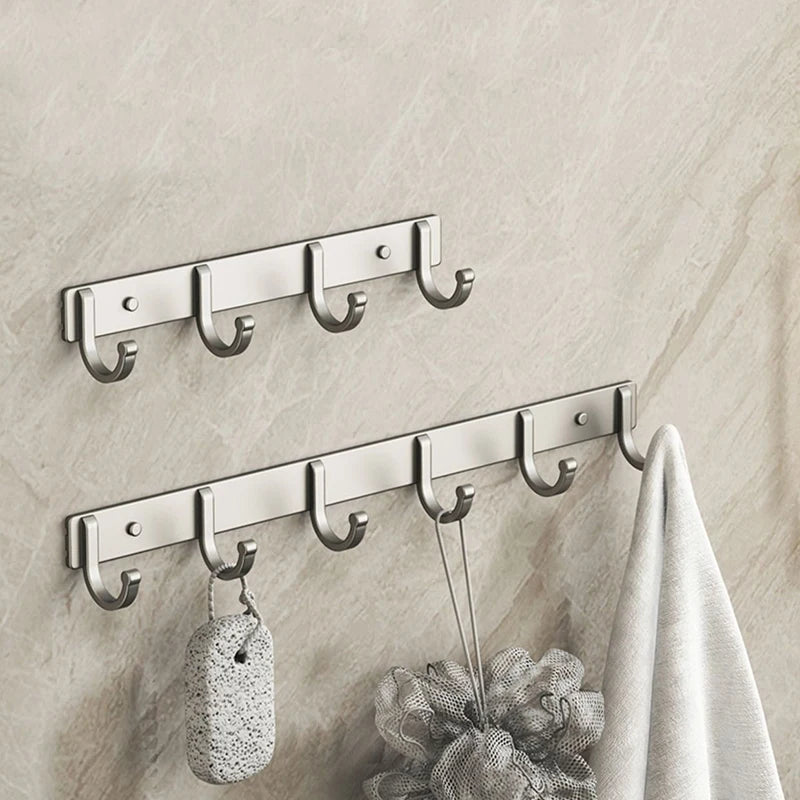 Modern Minimalist Kitchen Space Aluminum Coater Hook Hook Wardrobe Wall Mounted Row Hook Hook Clothes Coat Hook Bathroom