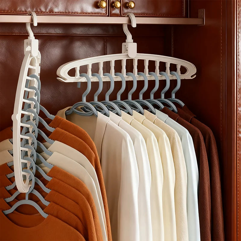9 Hole Foldable Hanger Wardrobe Space Saving Storage Hanger For Clothes Drying Hangers Storage Organizers Rack Coat Pants Hanger