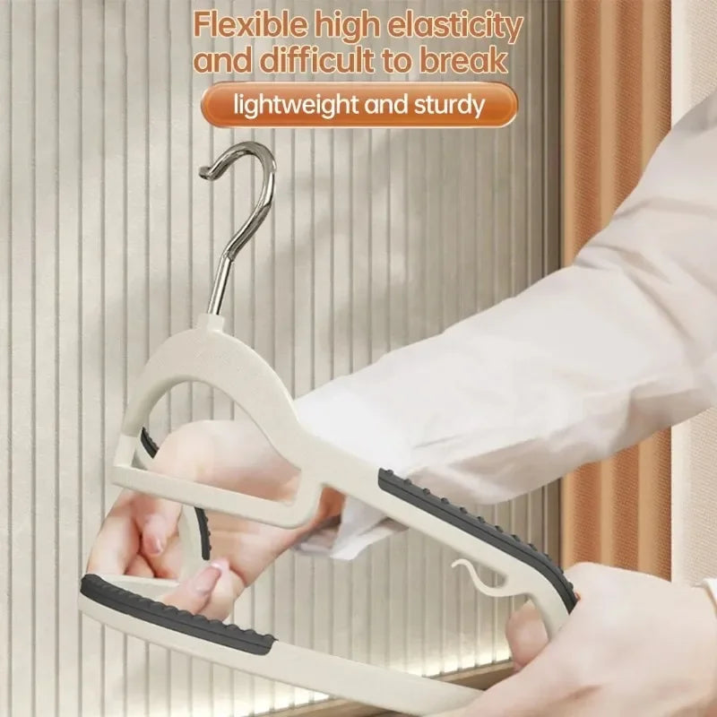 No trace dry and wet dual-use coat rack, 10 pieces, family dual card anti-slip hangers, beautiful and stylish.