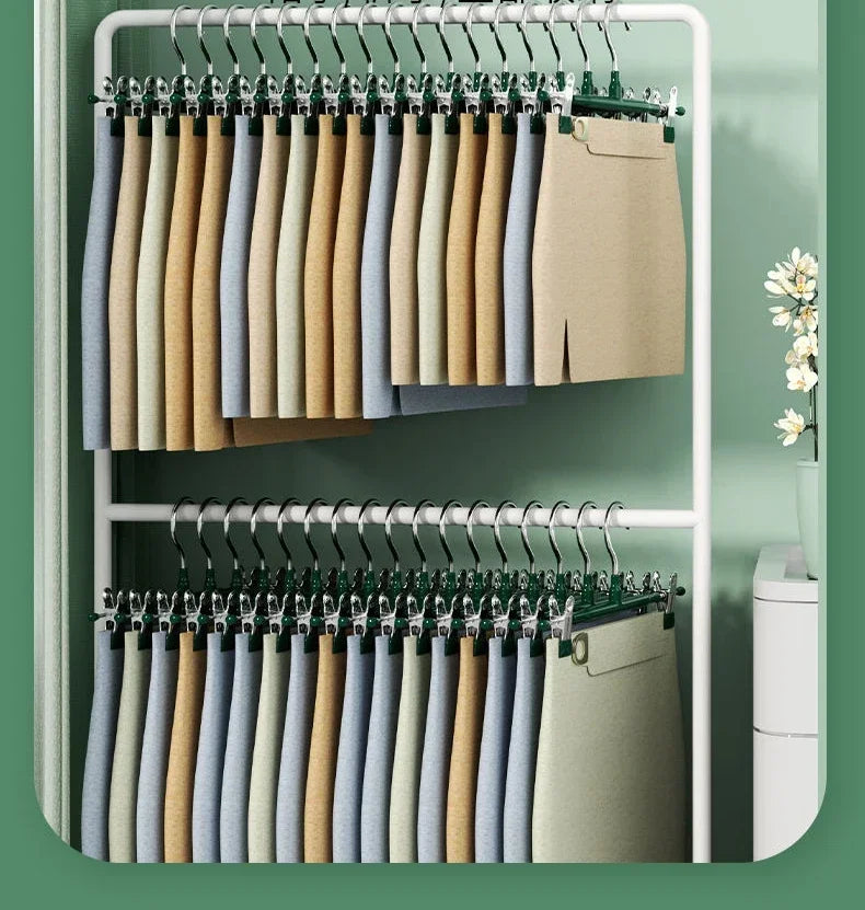 20/10/5PCs Stainless Steel Dress Hanger Pants Clip Clothes Racks Coat Clothing Skirt Clip Skirts Clip Hangers Hangers Skirt