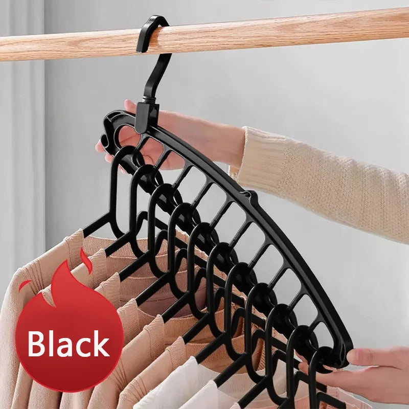 9 Hole Foldable Hanger Wardrobe Space Saving Storage Hanger For Clothes Drying Hangers Storage Organizers Rack Coat Pants Hanger