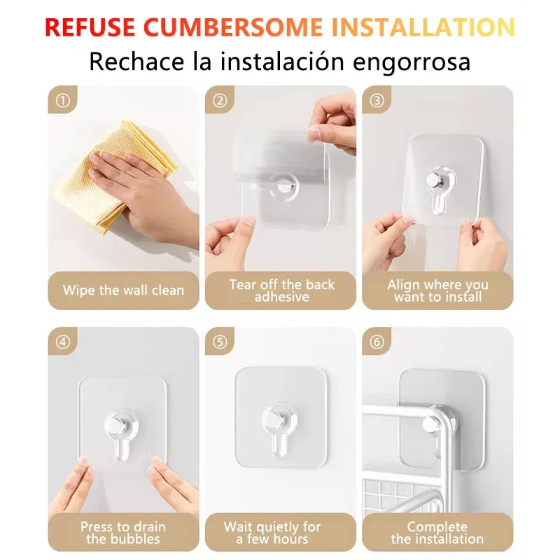 Self-adhesive Hook for Picture Super Strong Wall Hook Without Piercing Punch-free Picture Frame Holder Bathroom Kitchen Storage