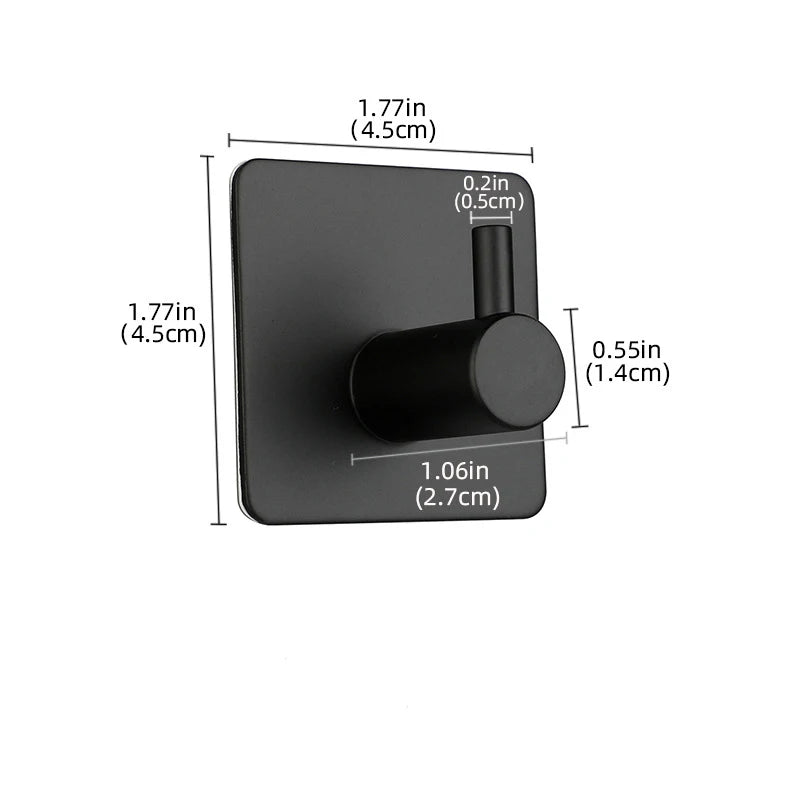 Self-adhesive Bathroom Hook Towels Rack Wall Stickers Steel Hooks For Wall Glue Adhesive Hanger Robe Shower Accessories