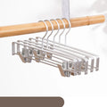 10PC,Clothes Hanger for Pants Organizer Closet Suit Trousers Hanger,42CM Aluminum Alloy Coat Rack with Clips Multi-functional