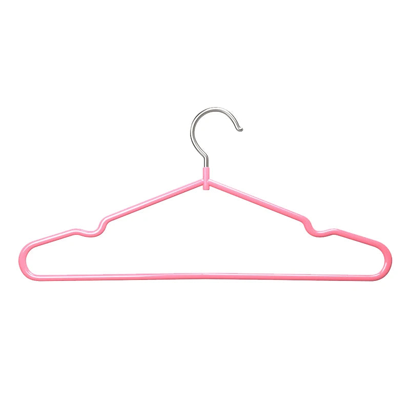 10pcs Non-Slip Coated Metal Suit Coat Hangers Heavy Duty Clothes Hangers Metal Shirt Jacket Hanger with Round Notches for Dress