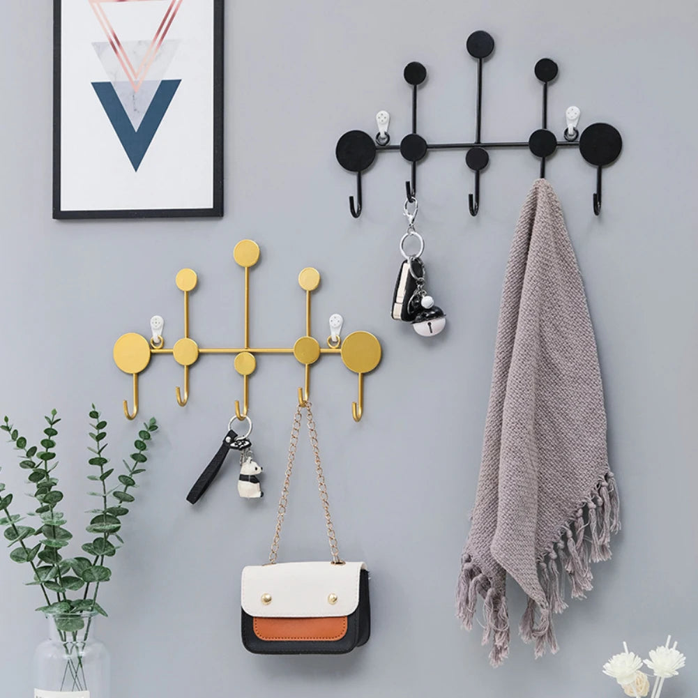 Luxury Fitting Room Coat Hooks Wall Mounted Clothes Rack Coat Rack Key Storage Holder Home Decoration Iron Wall Accessories