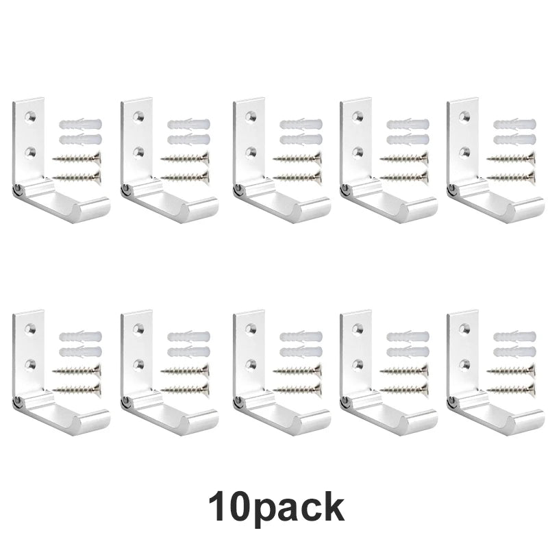 4-20Pcs Folding Coat Hooks Heavy Duty Aluminum Wall Mount Clothes Rack No Rust Invisible Wardrobe Towel Hanger Hook with Screws