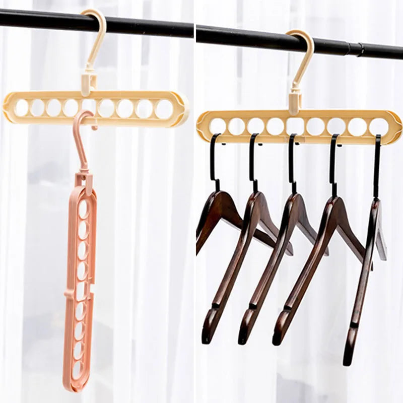 9 Hole Foldable Hanger Wardrobe Space Saving Storage Hanger For Clothes Drying Hangers Storage Organizers Rack Coat Pants Hanger