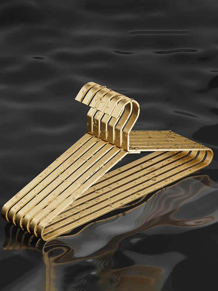 42CM Widen Metal Suit Hanger Clothes Organizer Pant Rack ,5/10PC Aluminum Alloy Coat Hanger Closet Storage space-saving,Luxury