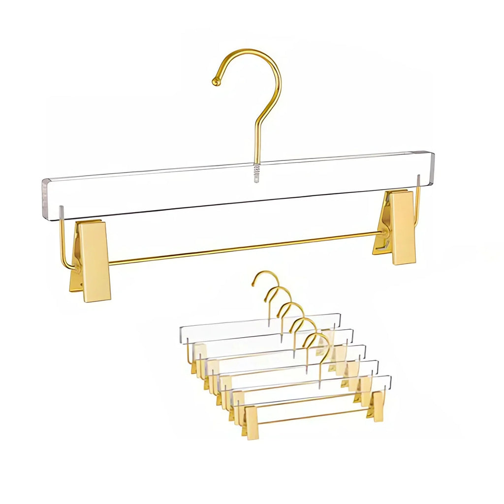 5/10PC,Acrylic Coat Hanger with Clips Anti-slip Clothes Hangers Closet Organizer,39CM Pants Skirt Drying Rack High Quality