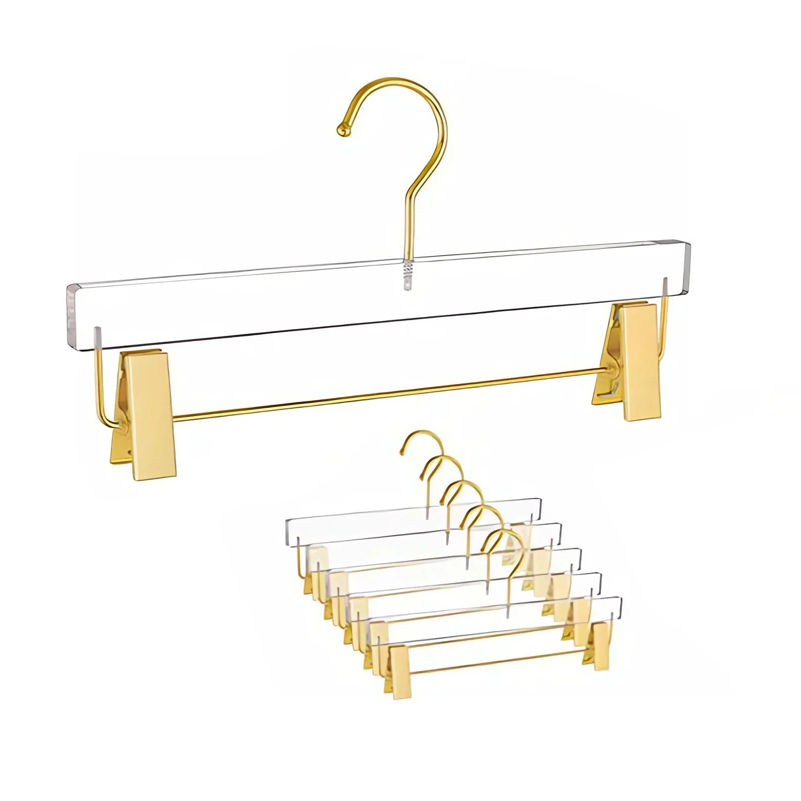5/10PC,Acrylic Coat Hanger with Clips Anti-slip Clothes Hangers Closet Organizer,39CM Pants Skirt Drying Rack High Quality