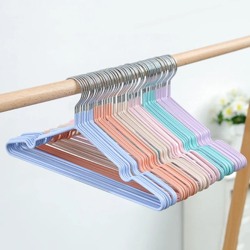 Multi Functional Anti Slip No Trace Metal Hanger for Home Bathroom Wardrobe Clothes Organizer Durable Space Saving