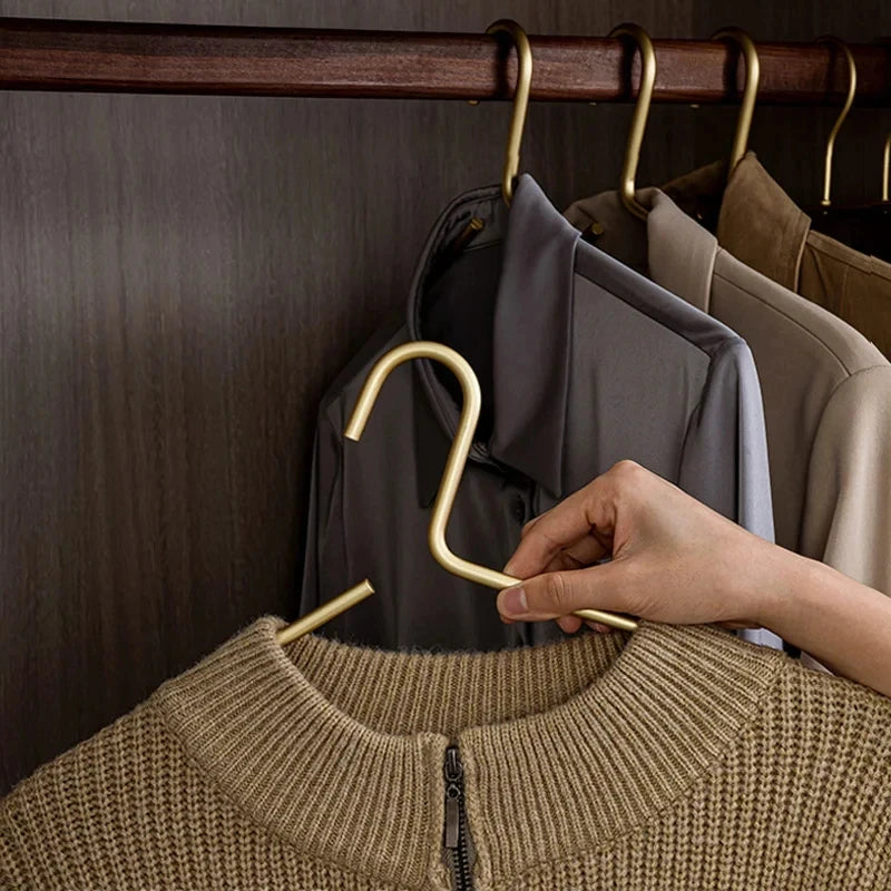 5/10PC,Bold Coat Hanger Space Alloy Suit Hanger,42CM Solid Clothes Rack,Noble, No trace, No Damage Clothes