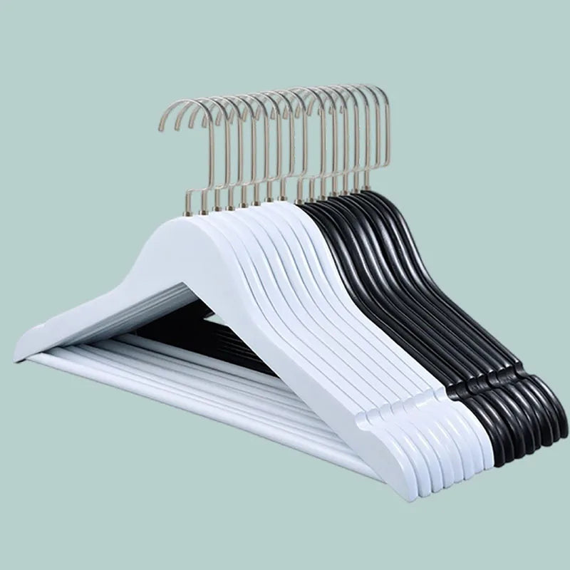 40/44CM Anti-slip Wooden Coat Hanger Suit Clothes Organizer,10PC Adult Clothes Hanger Wardrobe space-saving ﻿