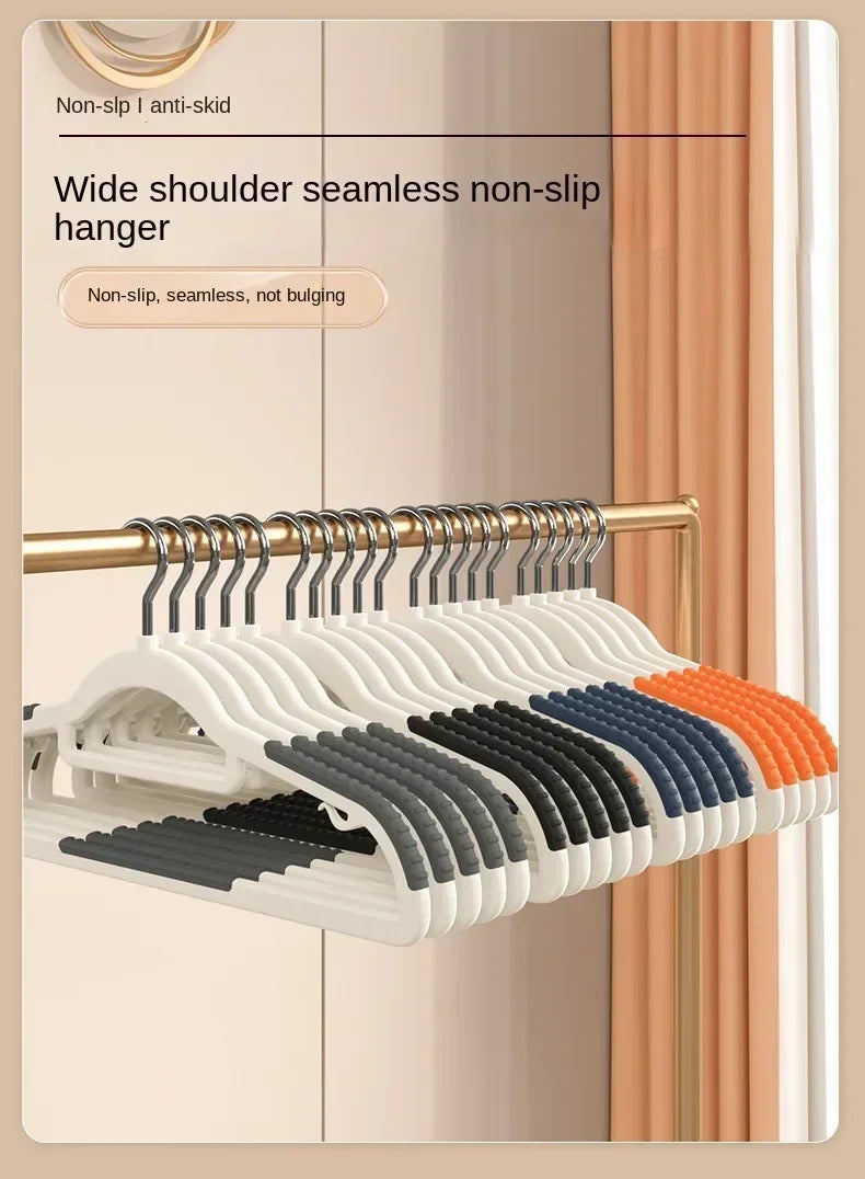 Durable 10PCS Non-Slip Clothes Hangers No Trace Home Organizer Space Saving Creative Dormitory Storage Rack