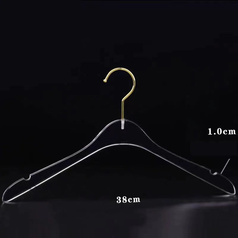 5/10PC,Acrylic Coat Hanger with Clips Anti-slip Clothes Hangers Closet Organizer,39CM Pants Skirt Drying Rack High Quality