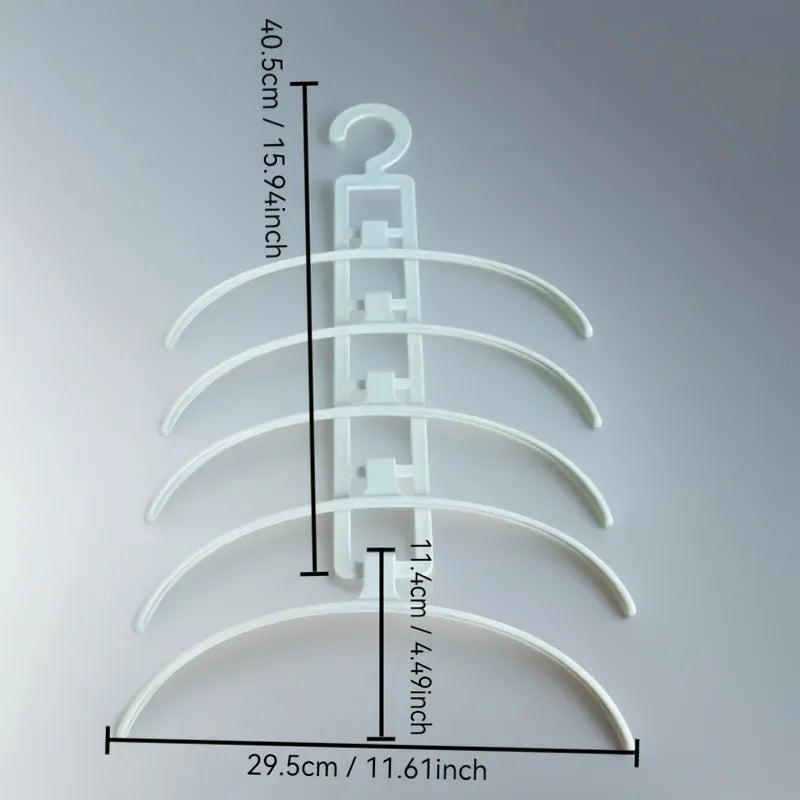 5-layer detachable hanger, multi-layer space-saving folding magic hook, thickened removable drying rack, household dormitory sto