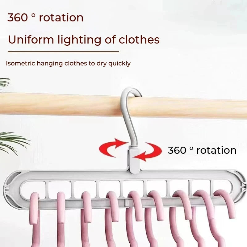 9 Hole Foldable Hanger Wardrobe Space Saving Storage Hanger For Clothes Drying Hangers Storage Organizers Rack Coat Pants Hanger