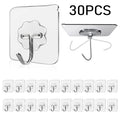 Waterproof and Oilproof Wall Hooks, Sticky Hooks for Kitchen Bathroom Shower Door Outdoor Wall Hanging Door Self-adhesive