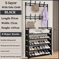 80CM Integrated Shoe Rack,Coat Hat Bedroom Hanger, Shoe Cabinet Bag Storage