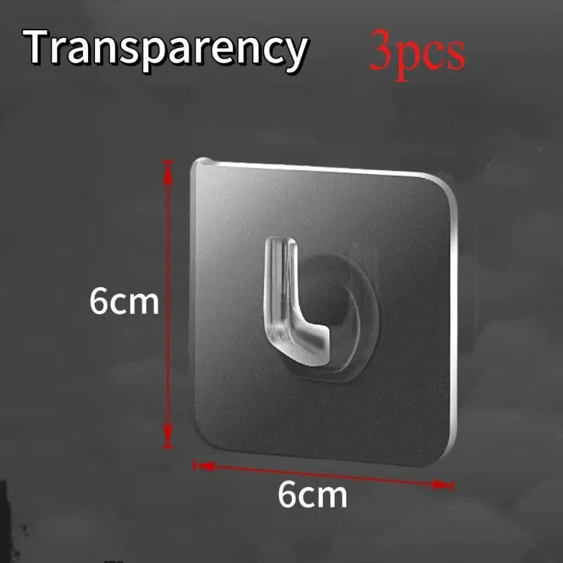 Wall Hooks Plastic Transparent Strong Self Adhesive Cow Horn Design Hanging Christmas Halloween Thanksgiving Accessories Hooks