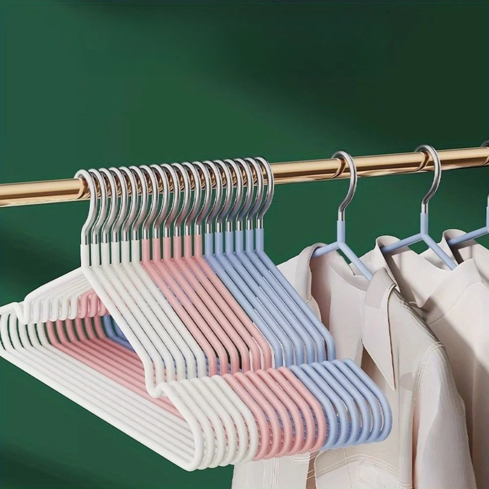 20pcs Metal Clothes Hangers, Anti-Slip Heavy Duty Space Saving Hangers for Closet Organization, Garage, Boutique & Home Use