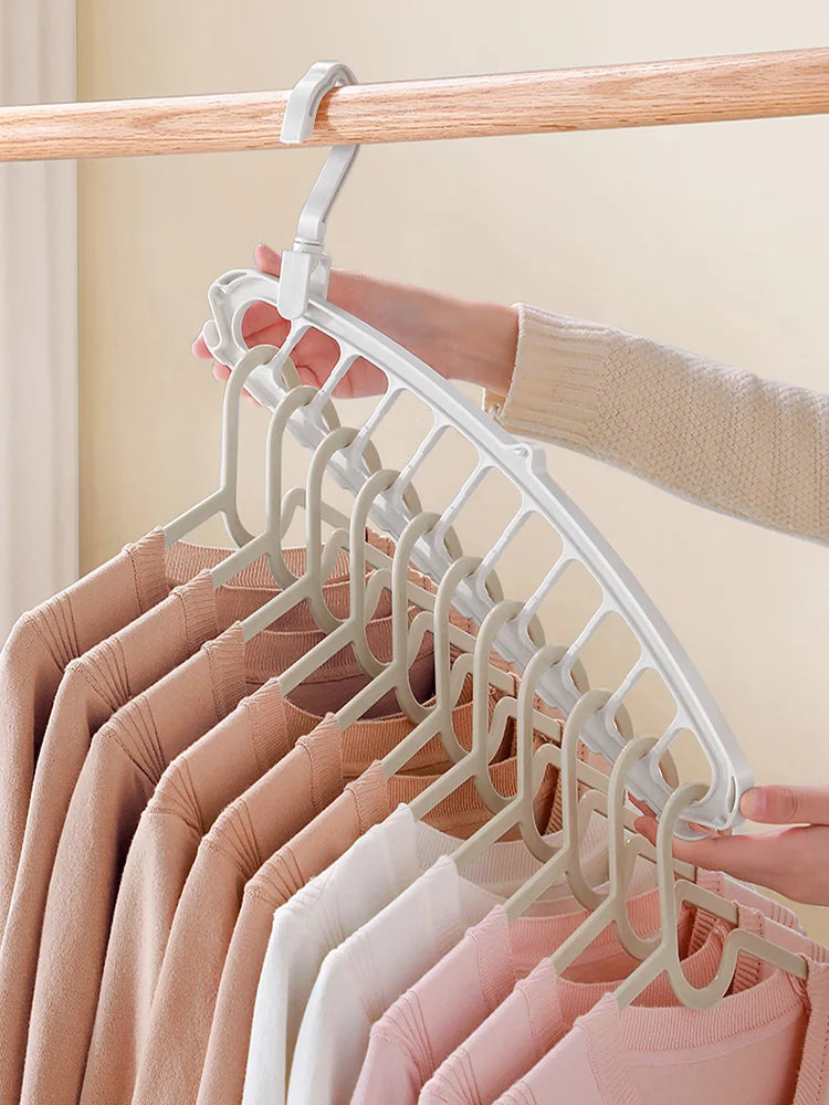 9 Hole Foldable Hanger Wardrobe Space Saving Storage Hanger For Clothes Drying Hangers Storage Organizers Rack Coat Pants Hanger