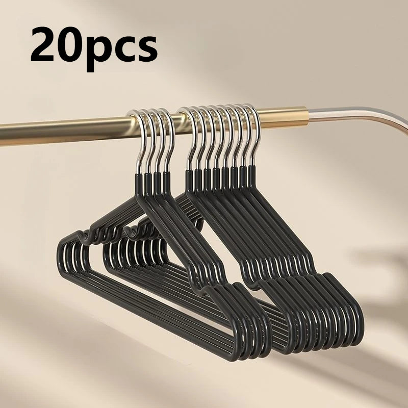 20pcs Metal Clothes Hangers, Anti-Slip Heavy Duty Space Saving Hangers for Closet Organization, Garage, Boutique & Home Use