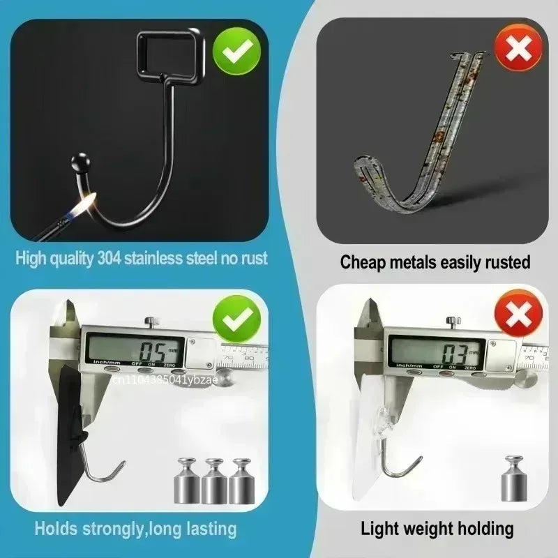 1-50pcs Big Size Hooks Waterproof Adhesive Wall Hooks Nail-Free Transparent Hooks for Christmas Candy Wedding Birthday