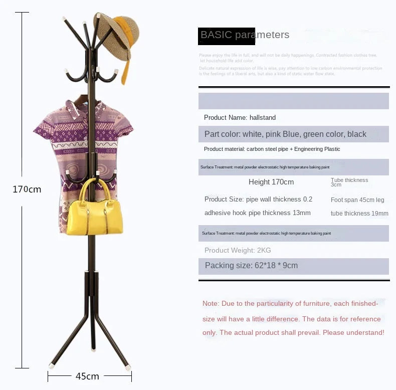 2022Standing Coat Rack Wall Entrance Shoe Rack Metal Stand for Furniture on Wheels Hanger Floor Clothes Wardrobes Clothing Shelf