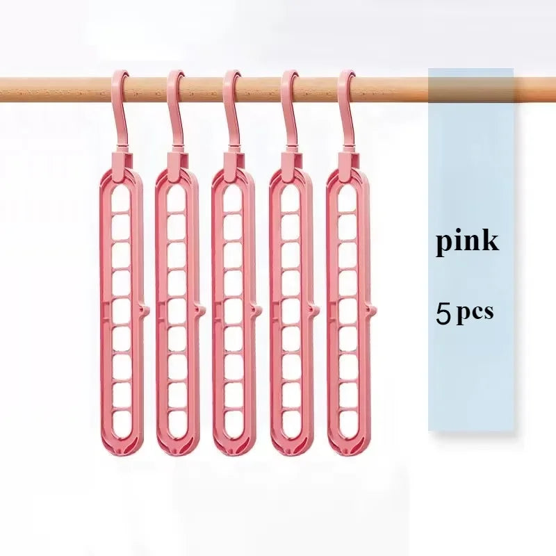 9 Hole Foldable Hanger Wardrobe Space Saving Storage Hanger For Clothes Drying Hangers Storage Organizers Rack Coat Pants Hanger