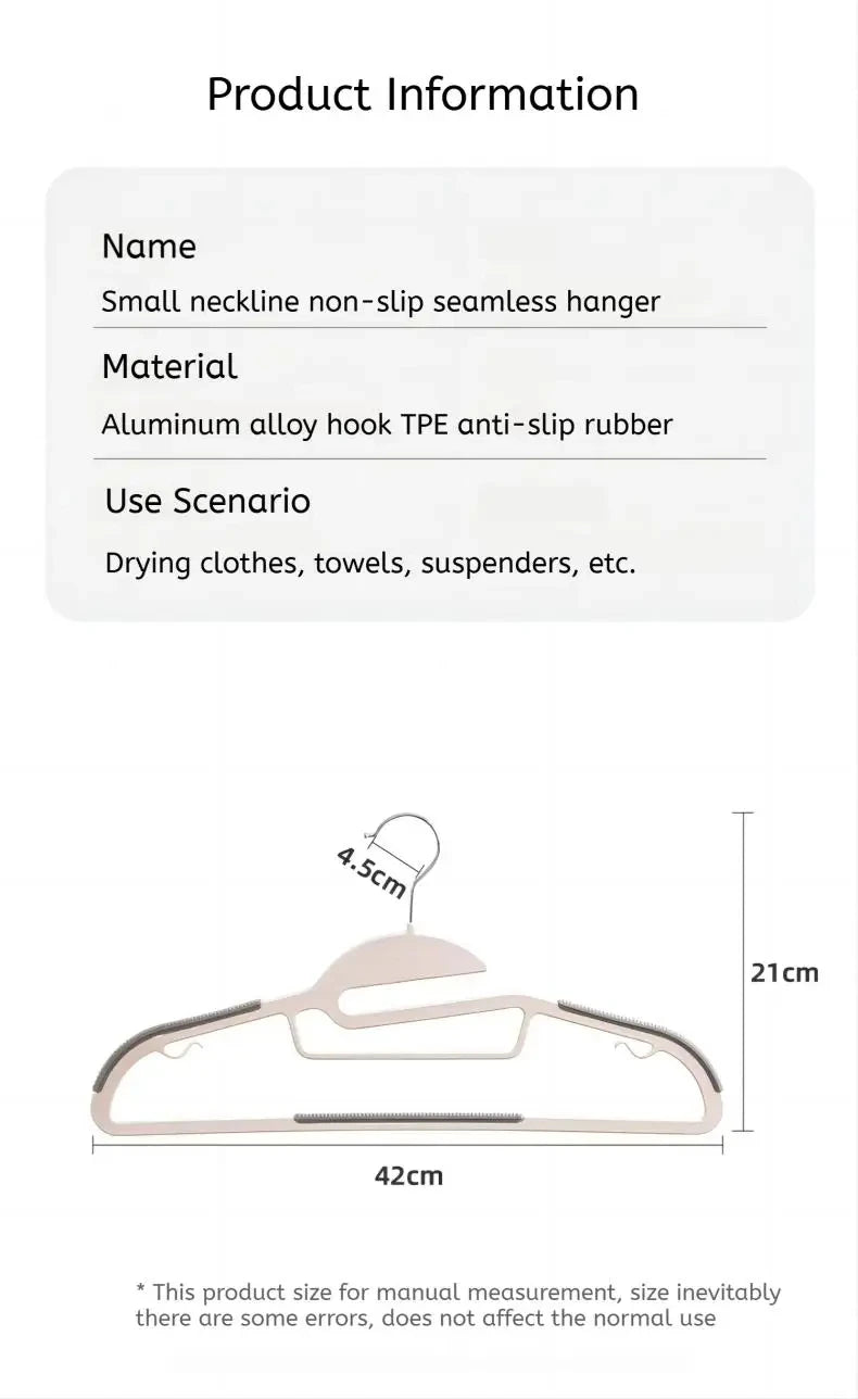 10pcs Non-Slip No Trace Hanger Coated Metal Clothes Hangers Thicken Suit Coat Shirt Jacket Hanging Hanger with Round Notches