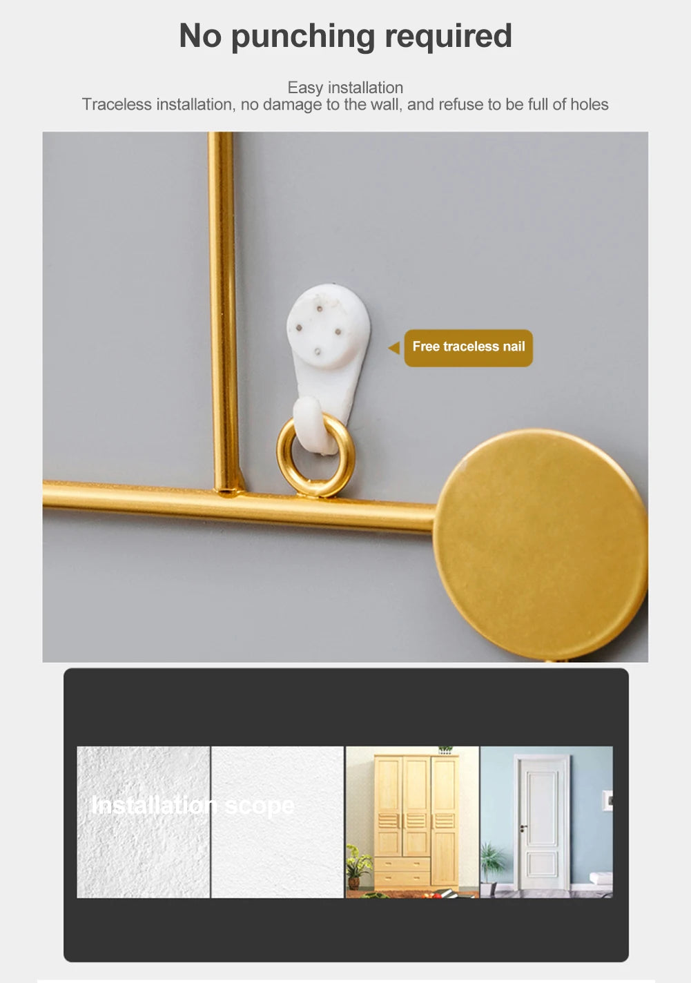 Luxury Fitting Room Coat Hooks Wall Mounted Clothes Rack Coat Rack Key Storage Holder Home Decoration Iron Wall Accessories