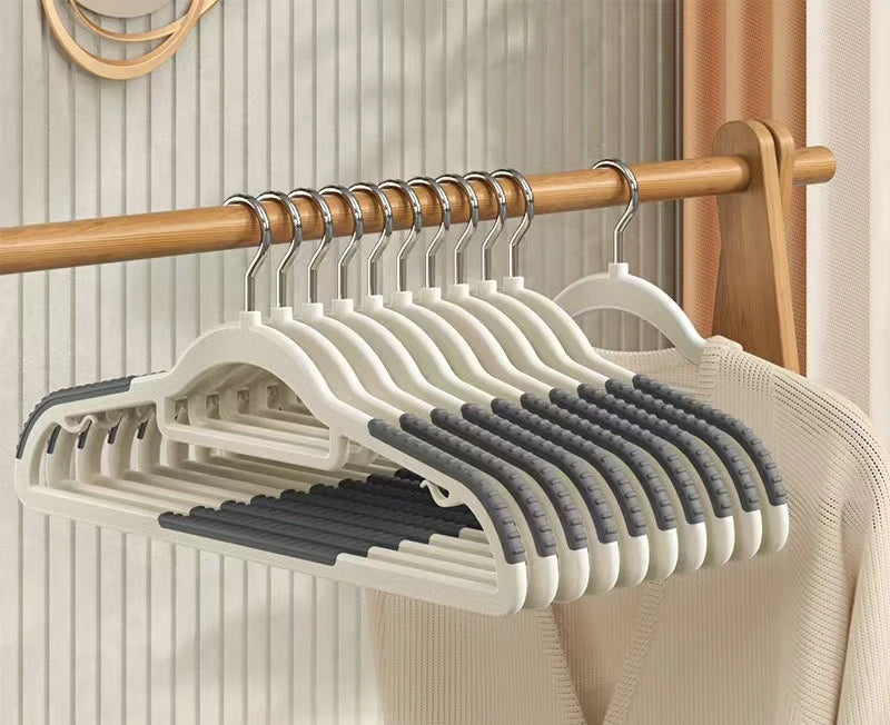 Durable 10PCS Non-Slip Clothes Hangers No Trace Home Organizer Space Saving Creative Dormitory Storage Rack