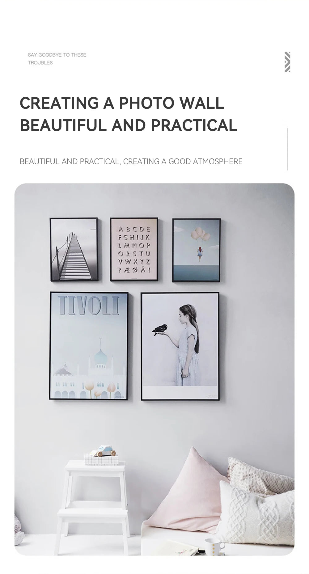 Self-adhesive Hook for Picture Super Strong Wall Hook Without Piercing Punch-free Picture Frame Holder Bathroom Kitchen Storage