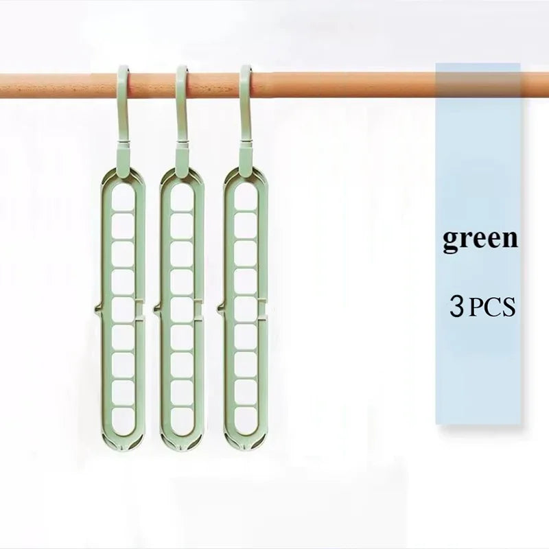 9 Hole Foldable Hanger Wardrobe Space Saving Storage Hanger For Clothes Drying Hangers Storage Organizers Rack Coat Pants Hanger