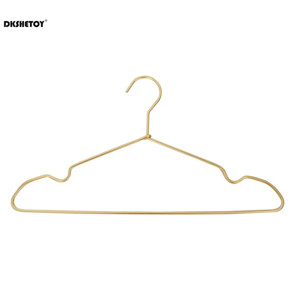Delicate Metal Clothes Hangers Silver Gold Lightweight Sturdy Clothing Coat Hanger for Hanging Shirts T-Shirts Blouses