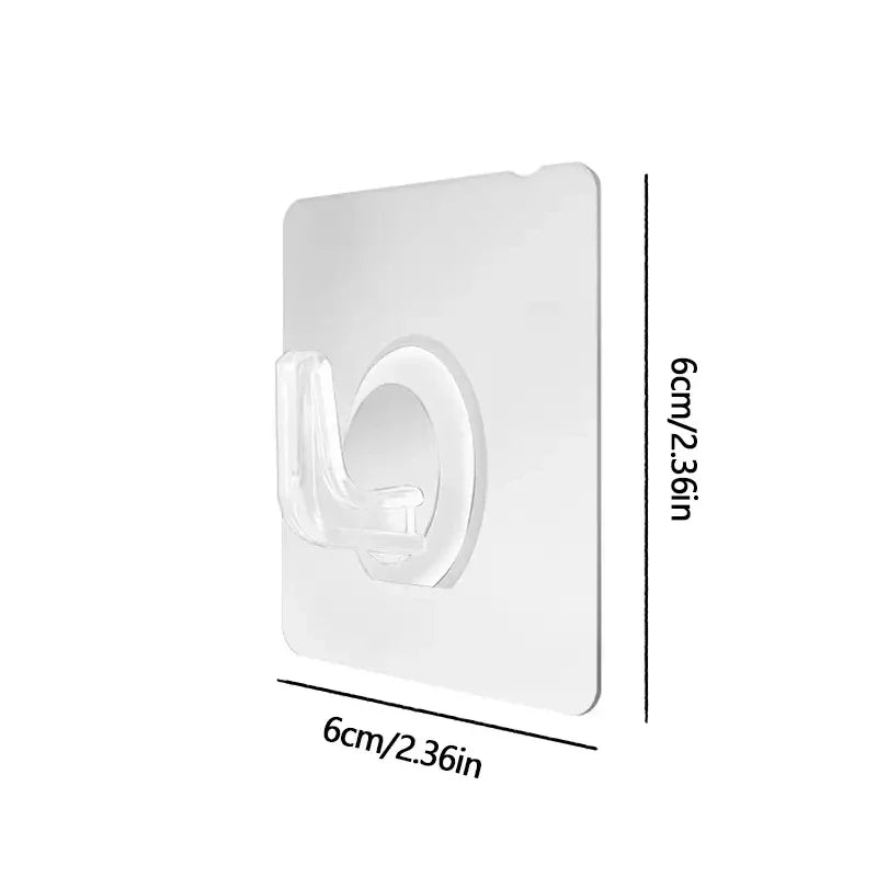 Wall Hooks Plastic Transparent Strong Self Adhesive Cow Horn Design Hanging Christmas Halloween Thanksgiving Accessories Hooks