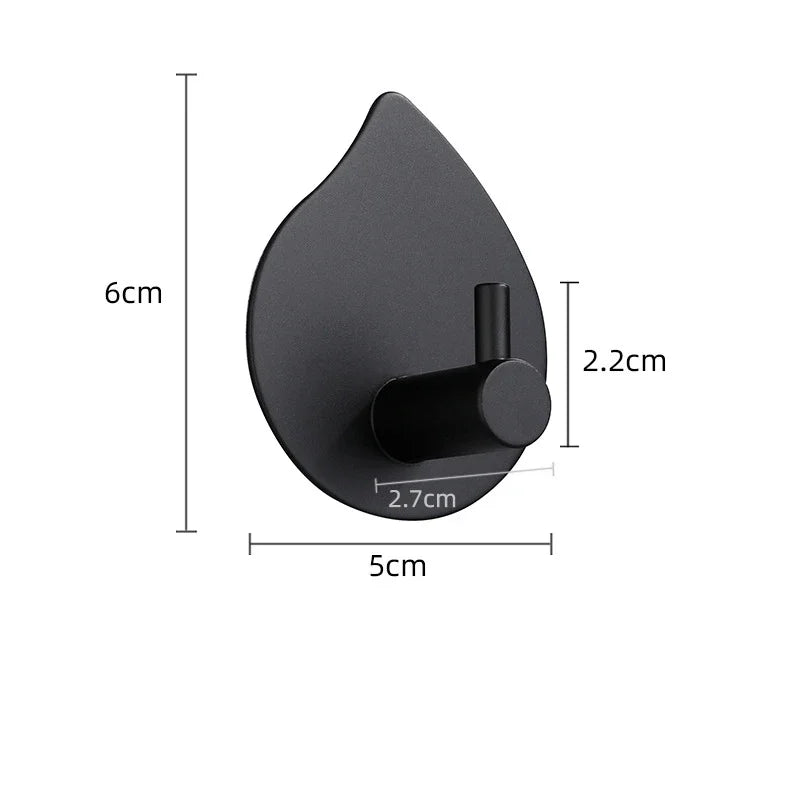 Self Adhesive Wall Hook Stainless Steel Towel Rack Bathroom Hardware Shelf Robe Hooks Hanger Shower Shelf Hanging Accessories