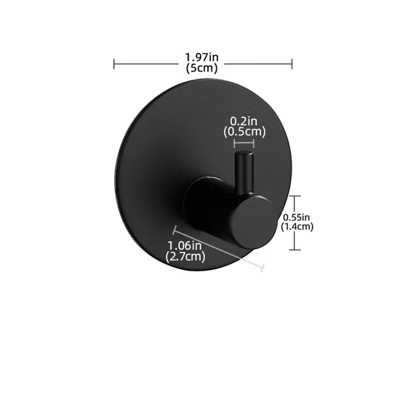 Self-adhesive Bathroom Hook Towels Rack Wall Stickers Steel Hooks For Wall Glue Adhesive Hanger Robe Shower Accessories