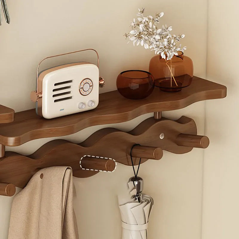 Entrance Hall Coat Racks Bamboo Hanging Hooks Behind Creative Clothes Scarf Keys Wall Mounted Storage Rack Furniture Decoration