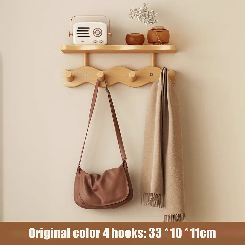 Entrance Hall Coat Racks Bamboo Hanging Hooks Behind Creative Clothes Scarf Keys Wall Mounted Storage Rack Furniture Decoration