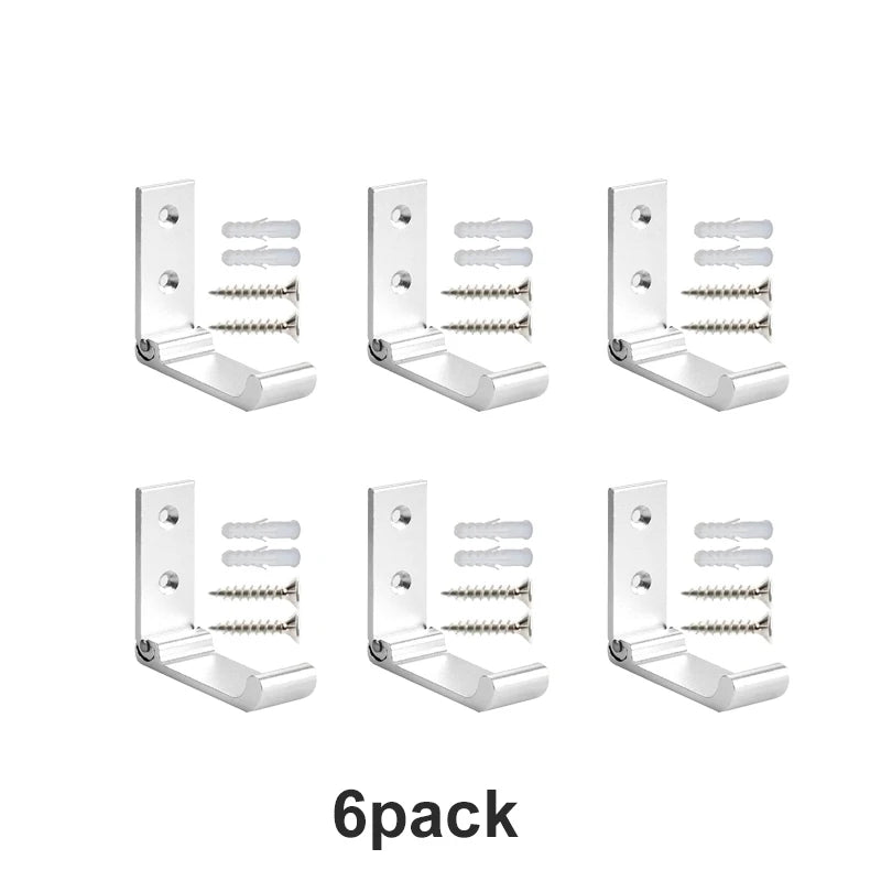 4-20Pcs Folding Coat Hooks Heavy Duty Aluminum Wall Mount Clothes Rack No Rust Invisible Wardrobe Towel Hanger Hook with Screws