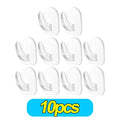 30-10PCS Mini Clear Wall Hooks Self Adhesive Transparent Sticky Hanger Wall Decor Hook Home Kitchen Bathroom Storage Organizers