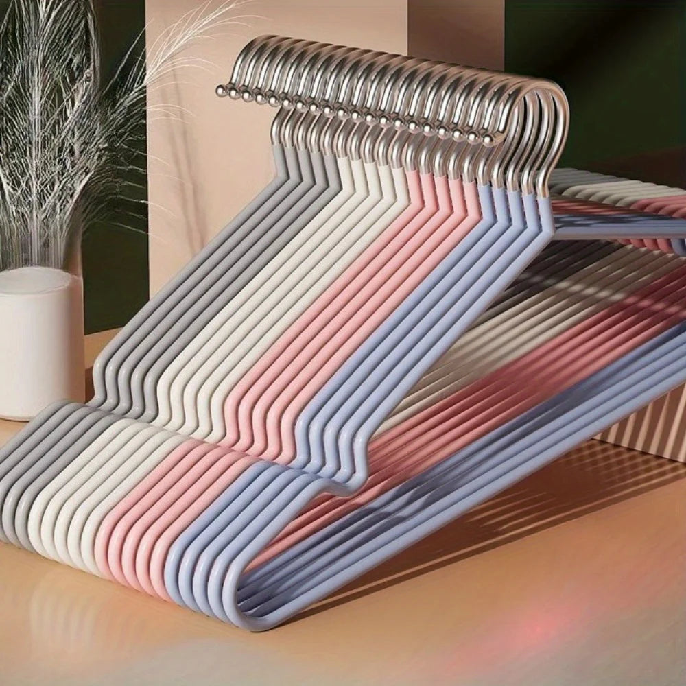 20pcs Metal Clothes Hangers, Anti-Slip Heavy Duty Space Saving Hangers for Closet Organization, Garage, Boutique & Home Use