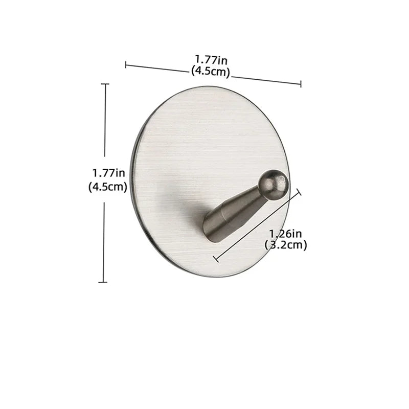 Bathroom Towel Hooks Self-adhesive Stainless Steel Hook Rack Wall Hanger For Hanging Outdoor Shower Bathroom Accessories