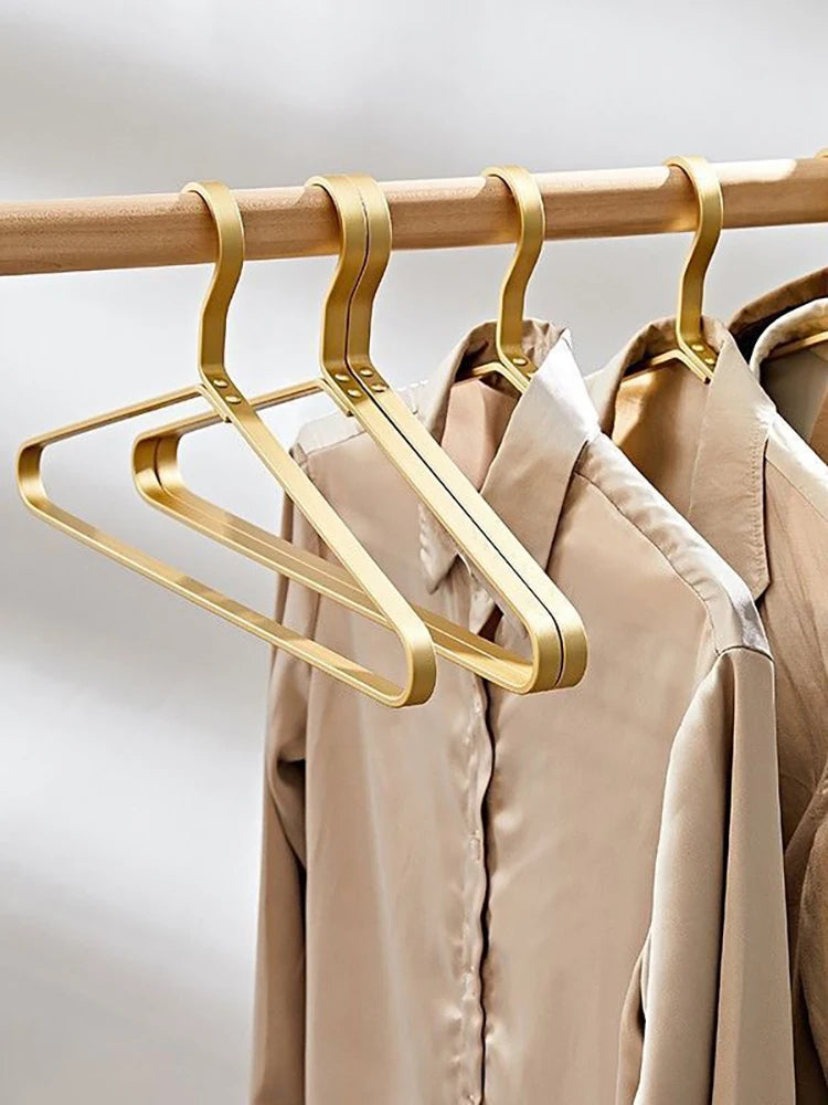 42CM Widen Metal Suit Hanger Clothes Organizer Pant Rack ,5/10PC Aluminum Alloy Coat Hanger Closet Storage space-saving,Luxury