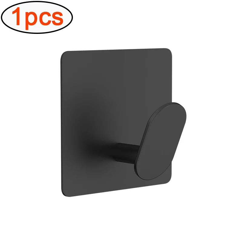 4/1pcs Stainless Steel Bathroom Robe Hooks Adhesive Wall Hook Towel holder Bathroom Kitchen Hardware Multi-Purpose Hanger Hook