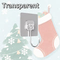 1-50pcs Big Size Hooks Waterproof Adhesive Wall Hooks Nail-Free Transparent Hooks for Christmas Candy Wedding Birthday