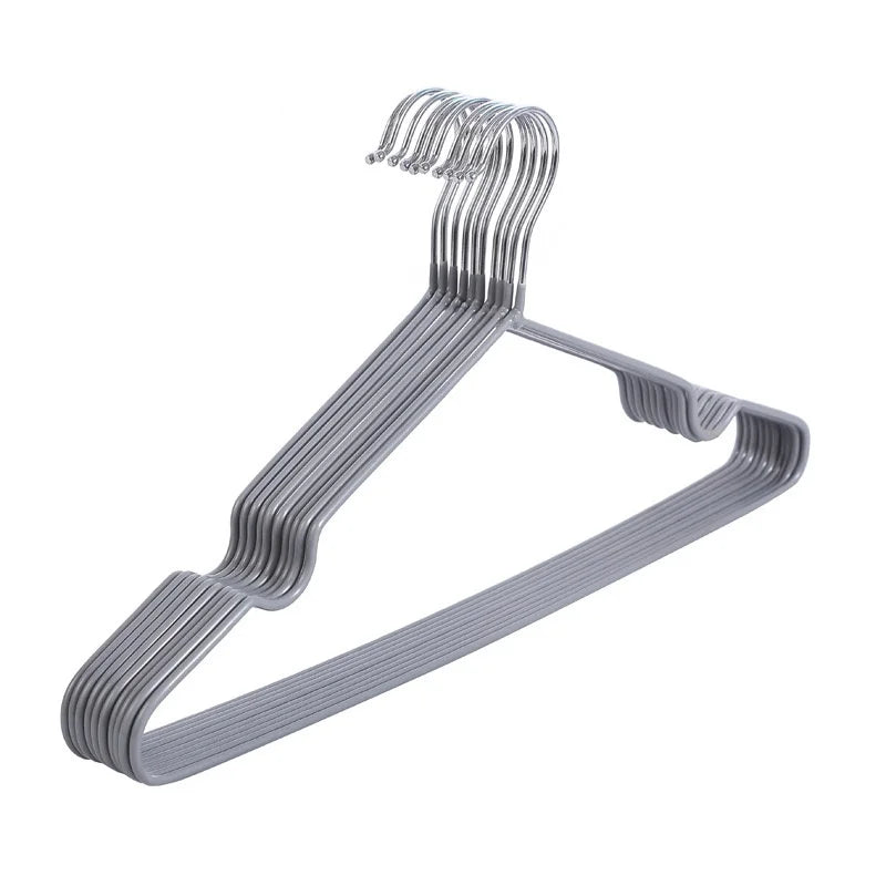 Multi Functional Anti Slip No Trace Metal Hanger for Home Bathroom Wardrobe Clothes Organizer Durable Space Saving